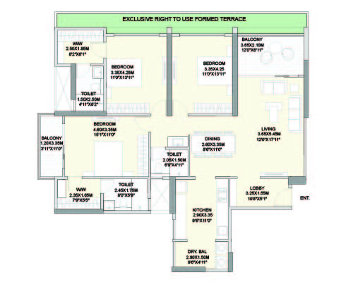 3 BHK home exterior view